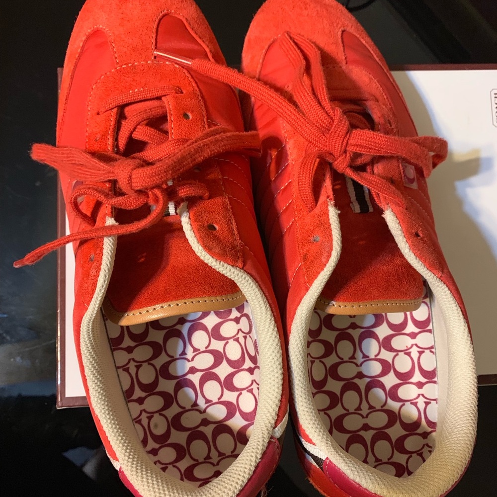 COACH Nikki nylon suede sneakers